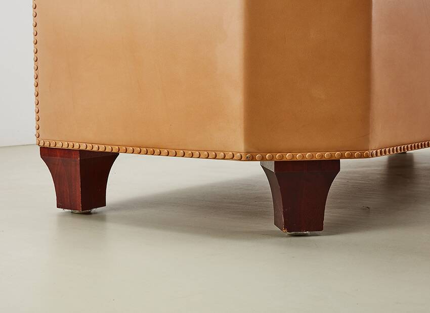Josef Hoffmann Palais Stoclet Leather Sofa for Wittmann Austria 1905/1990s