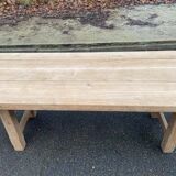 Renovated farmhouse table in solid oak from the 18th century, 240cm.