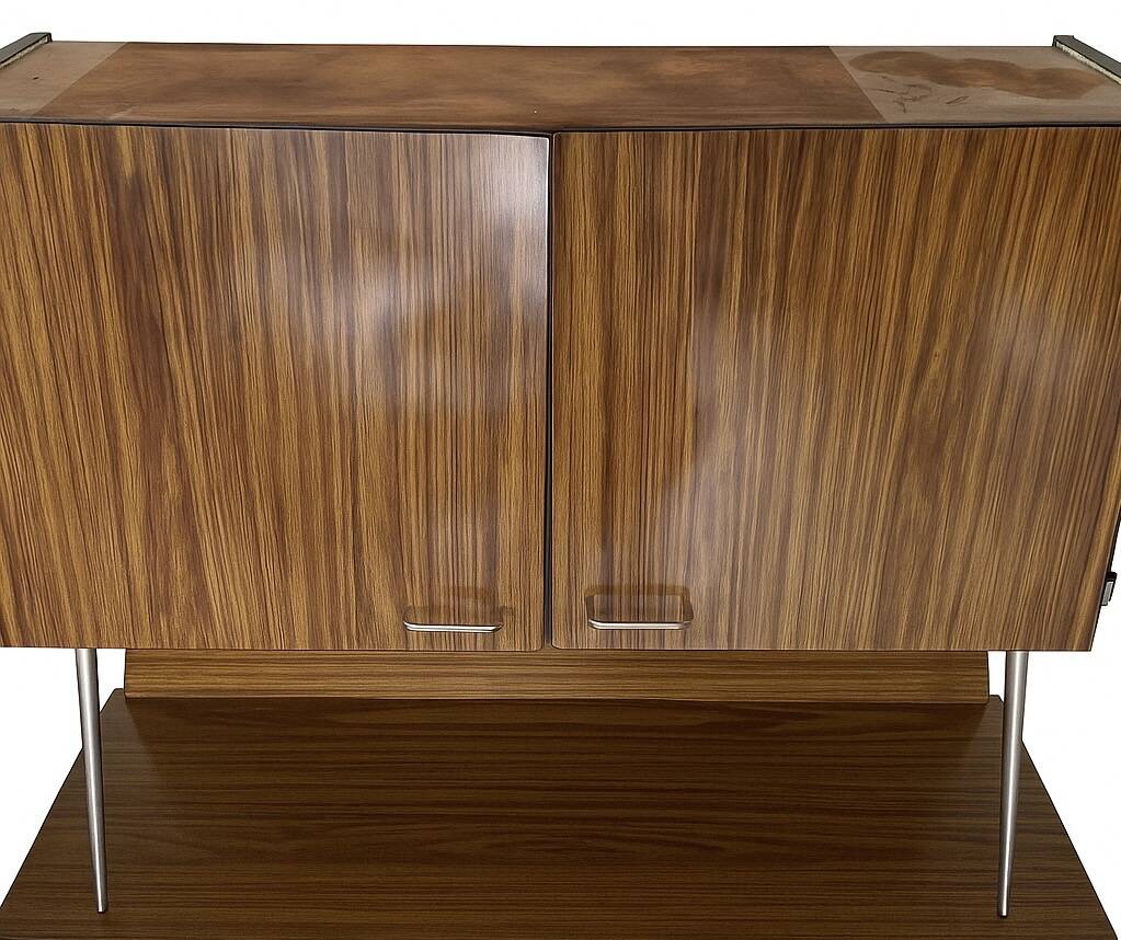 Buffet en bois vernis - mid-century modern