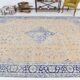 10x13 Blue & Light Orange Classic Antique Vintage Rug, 291x406Cm