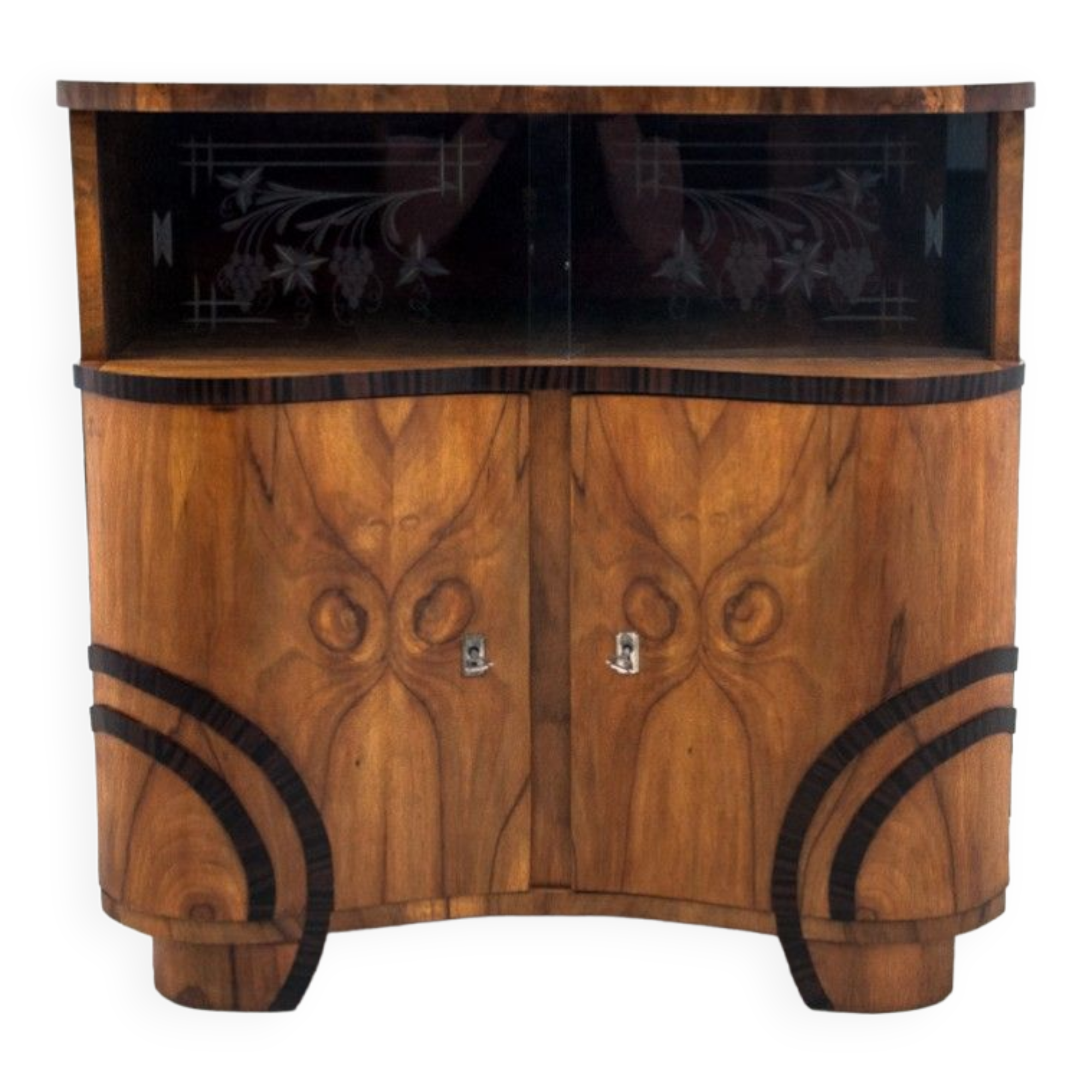 Art Deco glass chest of drawers, Poland, 1950s. After renovation.