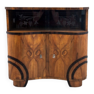 Art Deco glass chest of drawers, Poland, 1950s. After renovation.