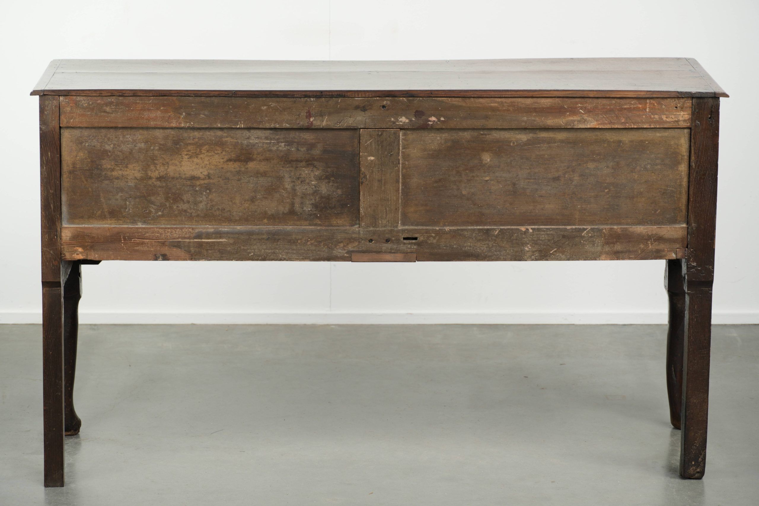 Antique 18th-century English oak dresser/sideboard with brass handles