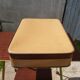 Paire ancienne valise carton marron & beige avec anse bakélite vintage