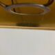 Oval lampshade hot water bottle lamp lacquered cardboard lined with gold 1970