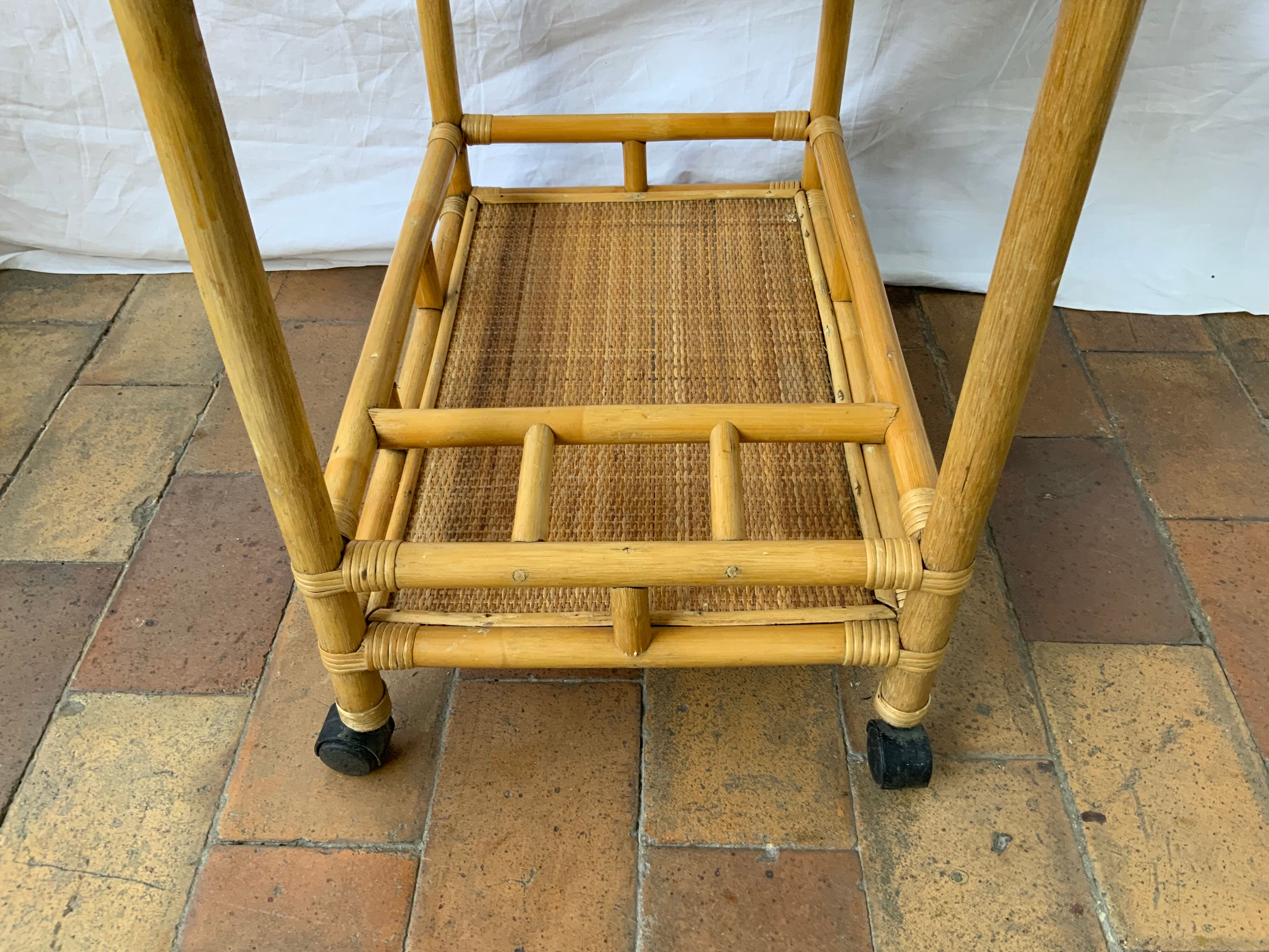 Rattan dessert or rolling table