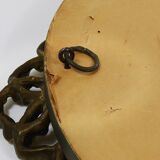 Faceted wall mirror in neoclassical Gustavian style, oval, in gilded wood, Italy, 1900s.