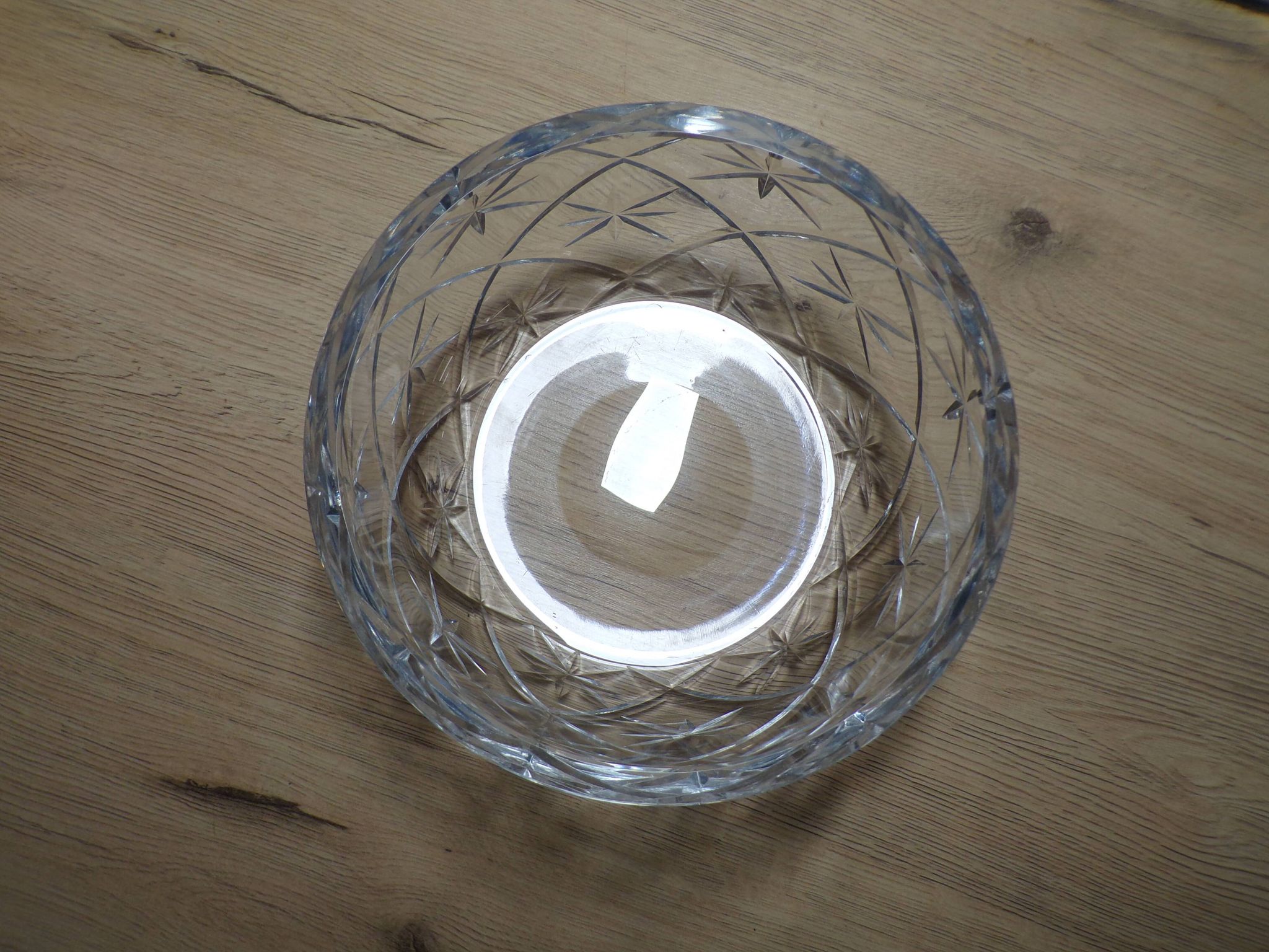 Silver cut crystal salad bowl Ø20cm