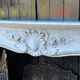 Louis XV style fireplace in Carrara marble and cast iron fireplace