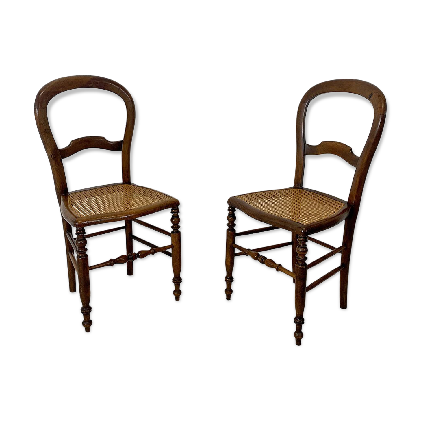 Pair of Louis Philippe canned chairs