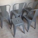 Suite Tolix chaises et tabouret 30-60