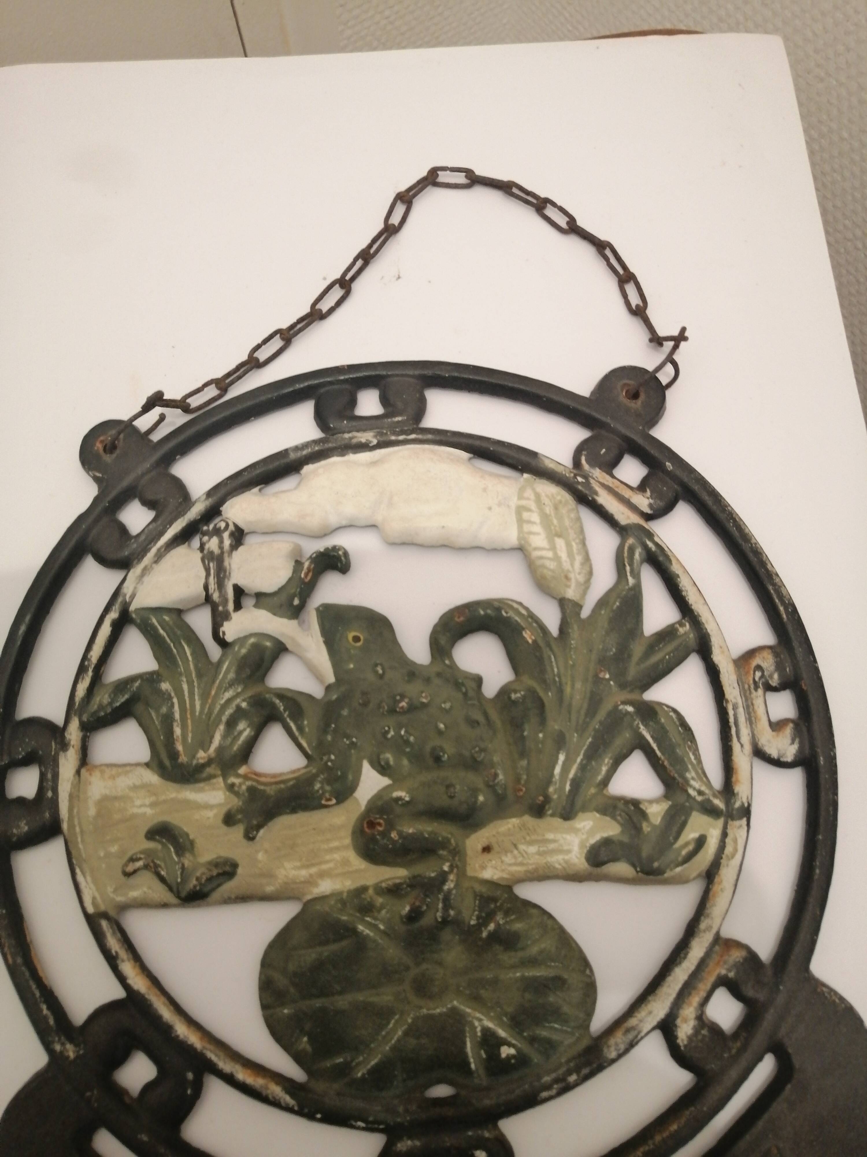 Cast iron plate to hang welcome