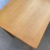 Scandinavian desk in light teak wood with 3 + 1 drawers, vintage from the 60s