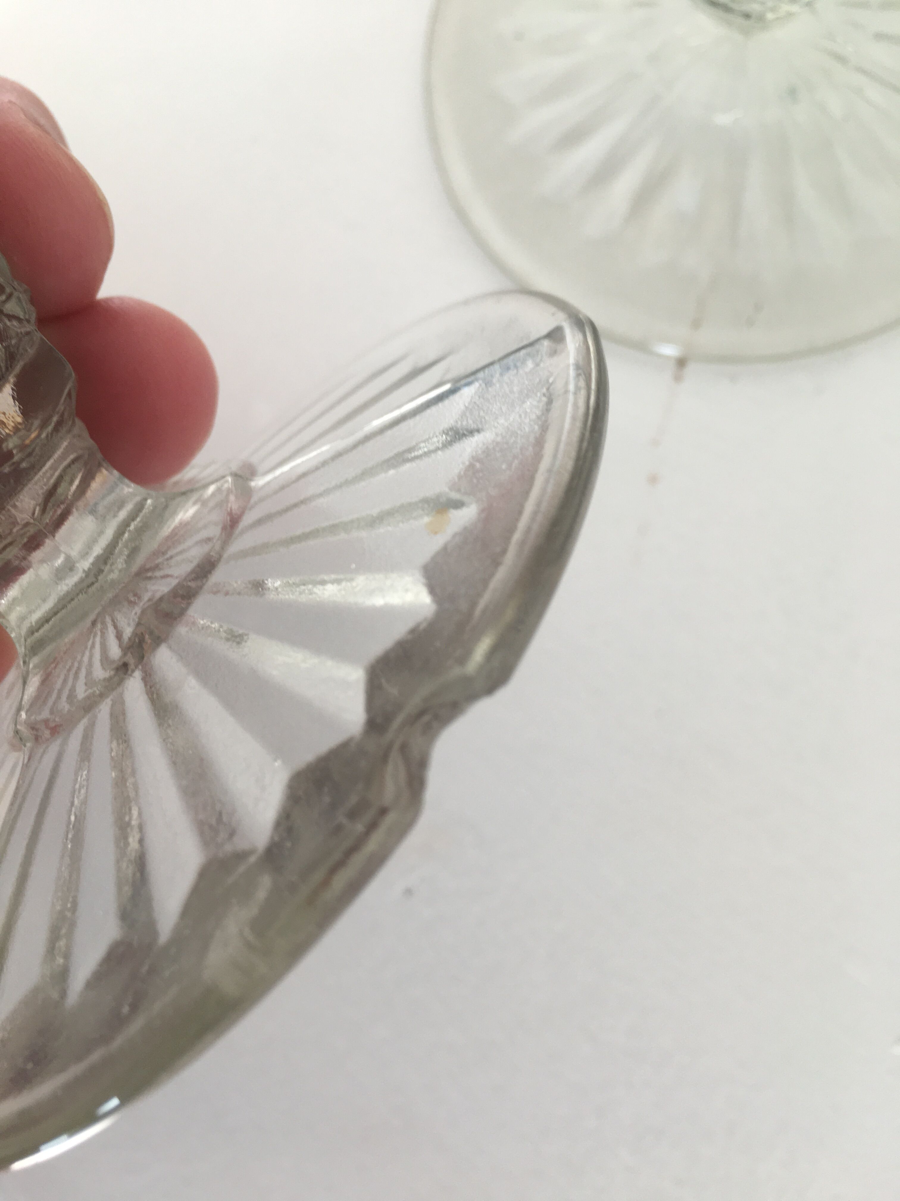 Transparent diamond tip walking glasses