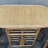 Rattan set, 1980s