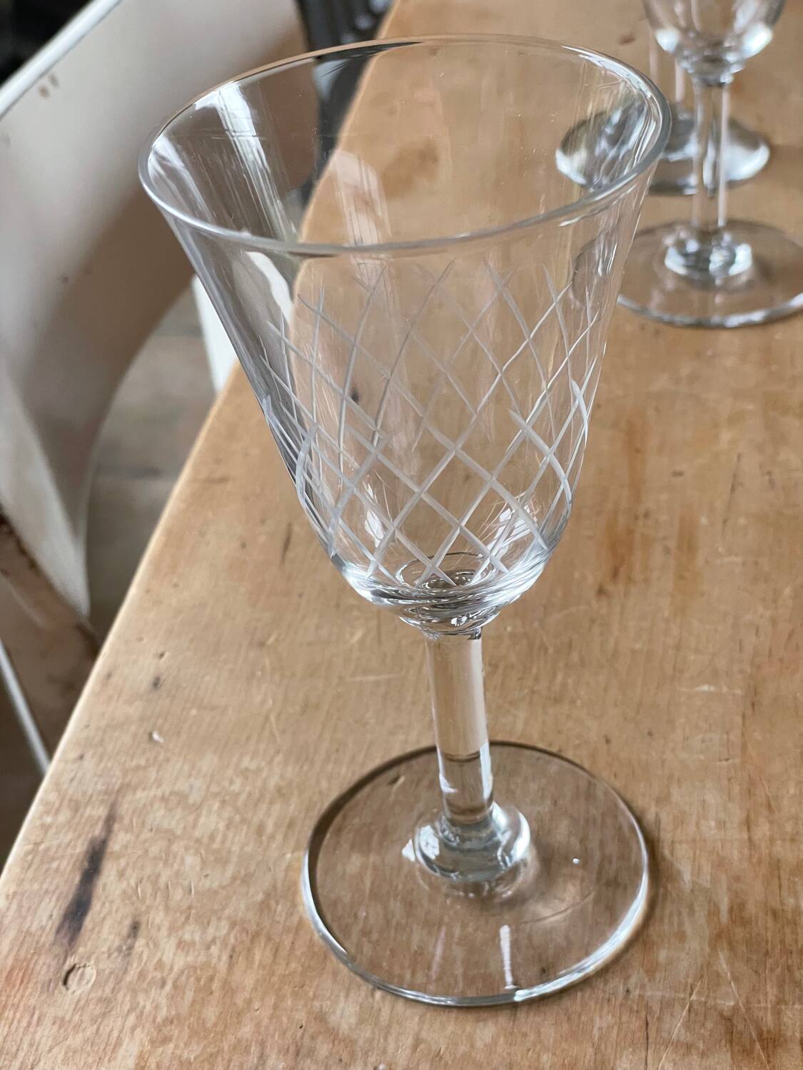 Set of 37 crystal glasses from the 50s