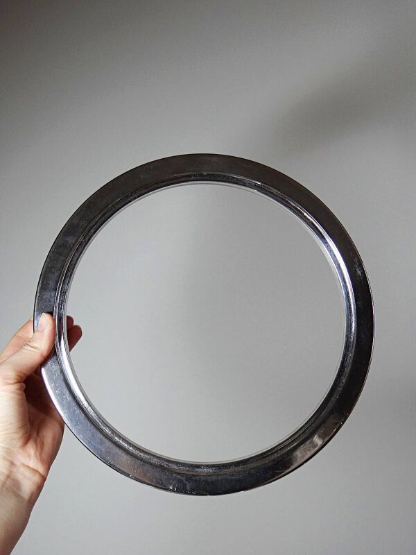Rare plat de service couvert oriental vintage en métal argenté, milieu XXe