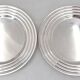 Christofle Ondulation Luc Lanel, pair of flat plates 23.5 cm, silver-plated metal