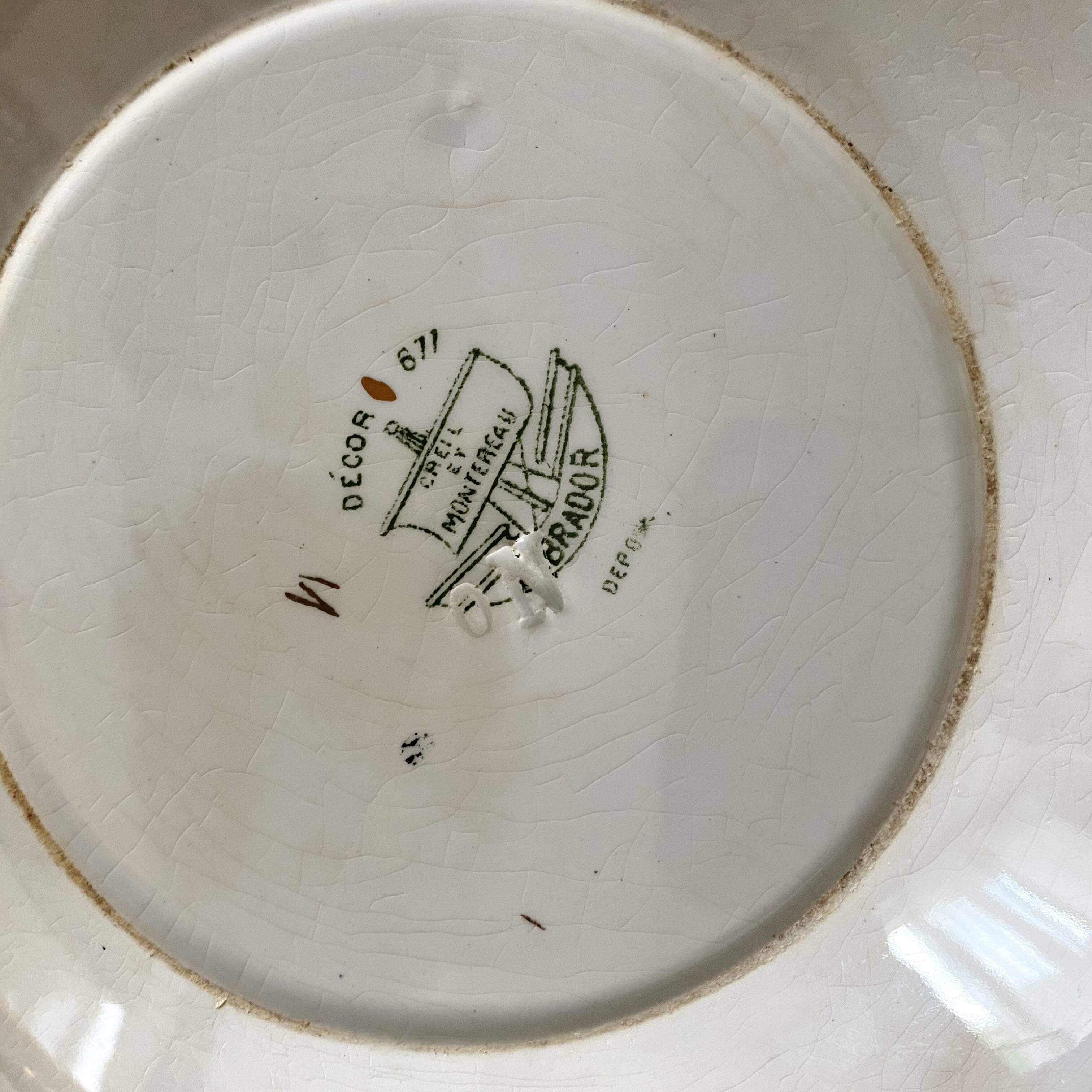 Large cup and saucer in Creil and Montereau ironstone.