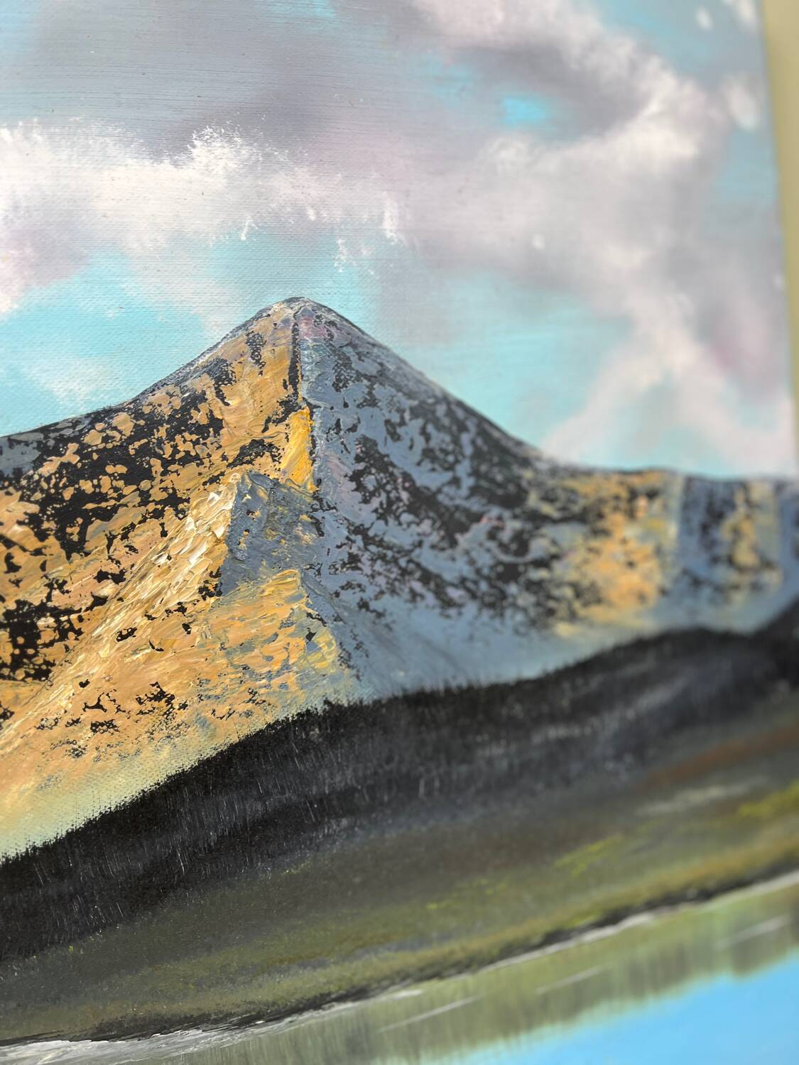 Huile sur toile Paysage de montagne