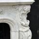 Remarkable Louis XV Style Fireplace, In Carrara Marble Circa 1880