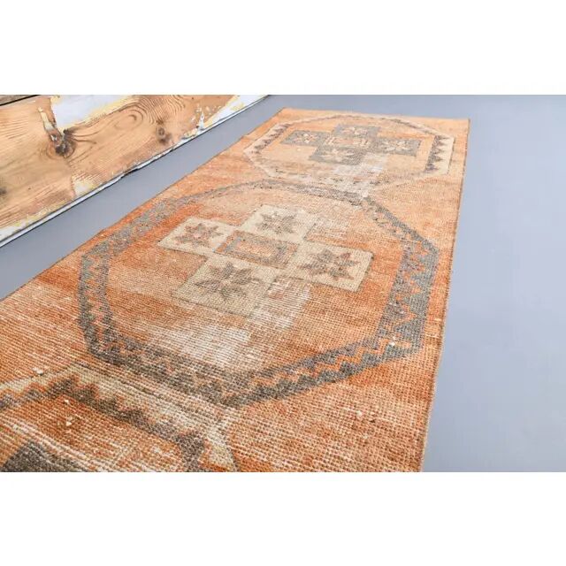 1970s Turkish Handmade Wool Rug 77x332