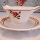 Saucière Sarreguemines France model Armelle hand-painted décor (identical copy No.1)