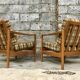 Pair of Scandinavian armchair fabric tiles