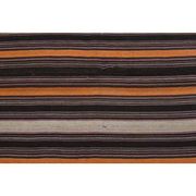 Vintage Turkish Hand-Knotted Wool Cotton Brown Kilim Area Rug 167x255