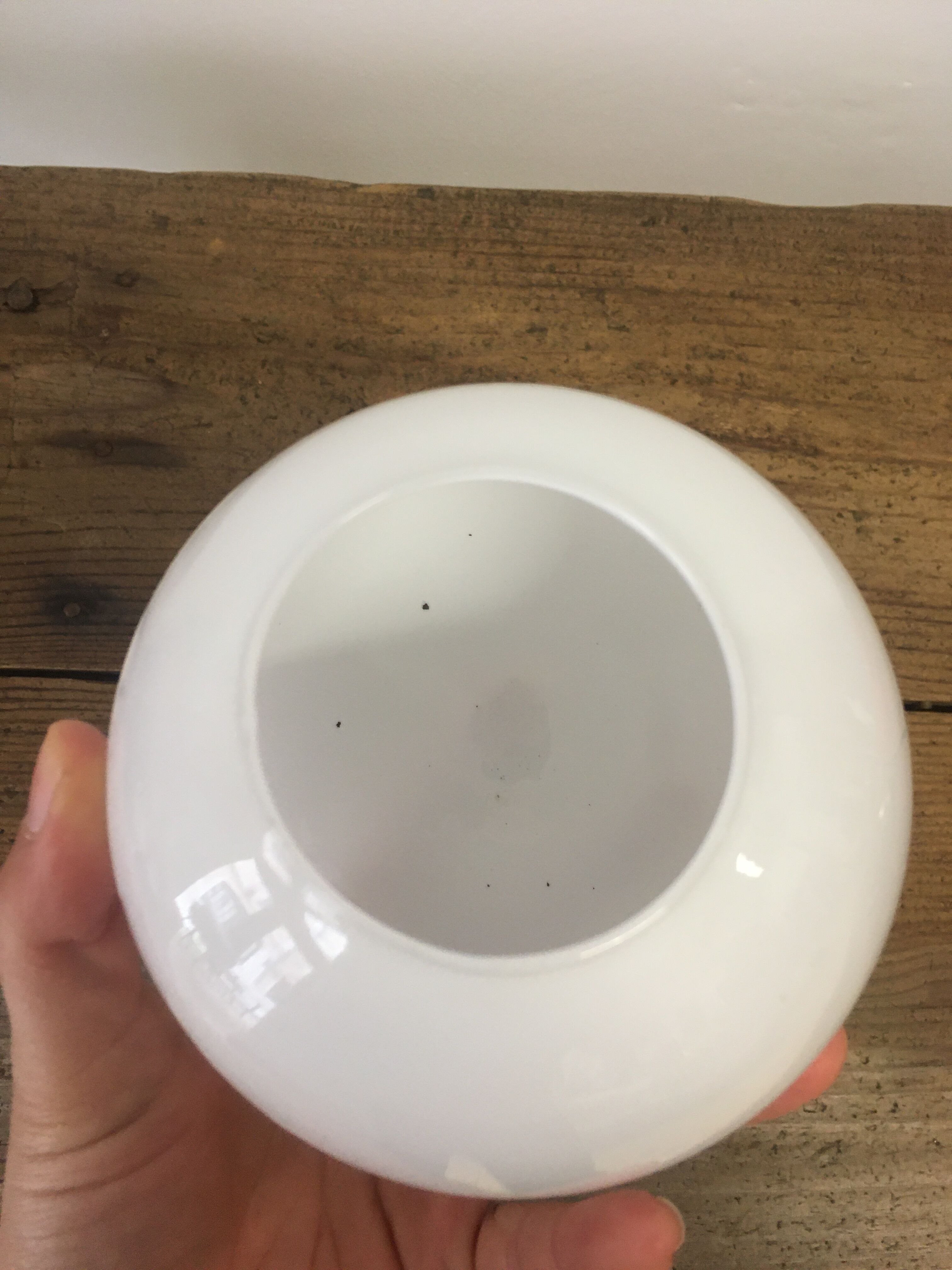 Globe en verre blanc