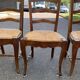 3 solid wood straw chairs, farmhouse style