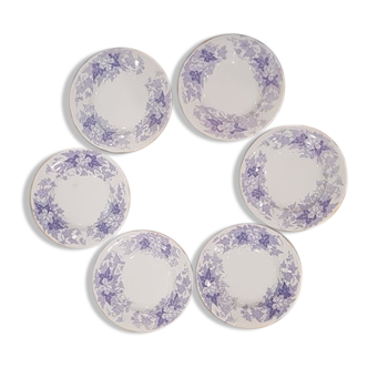 Set of 6 plates Sarreguemines model Bryonia