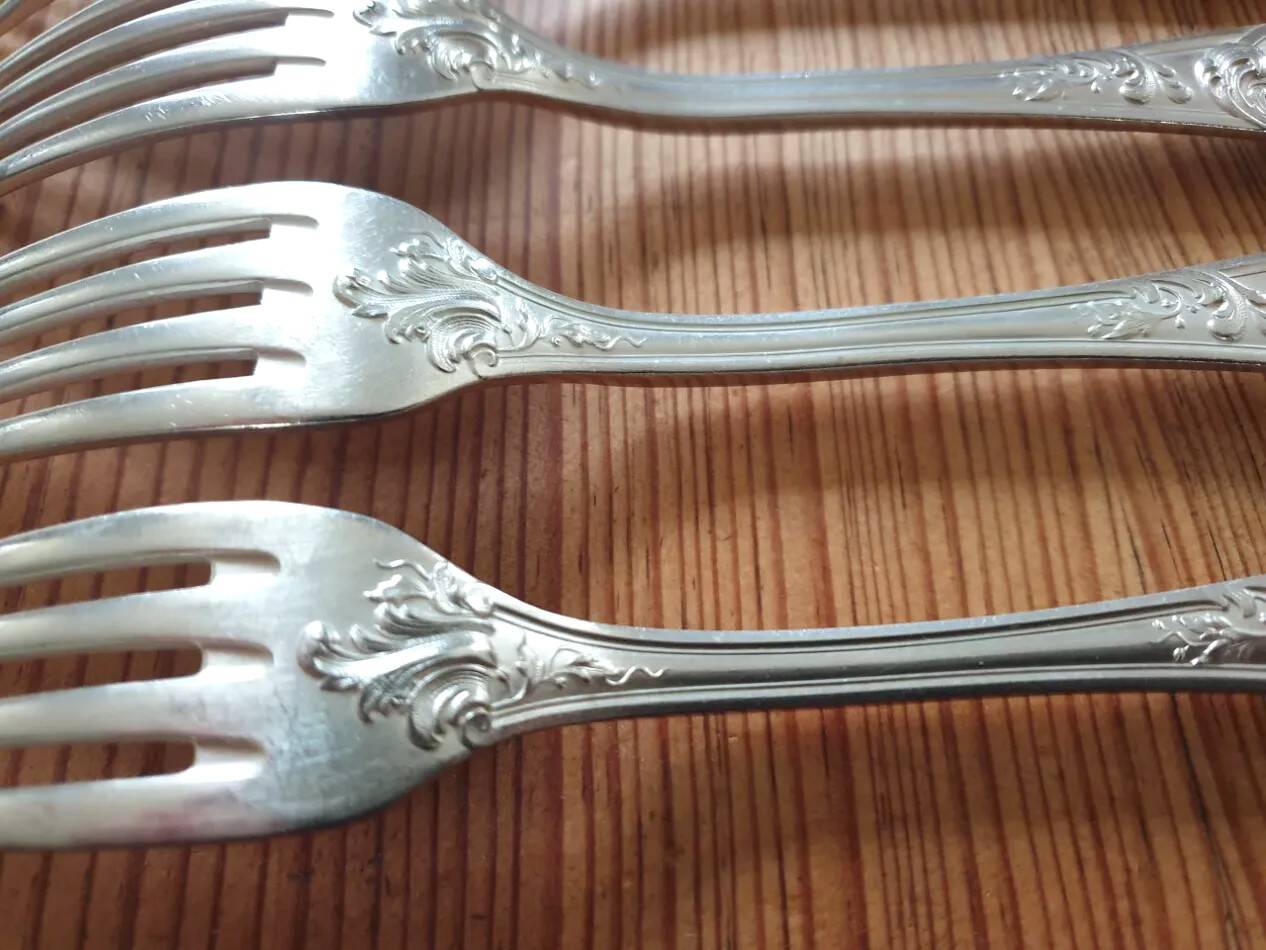 Antique silver-plated forks
