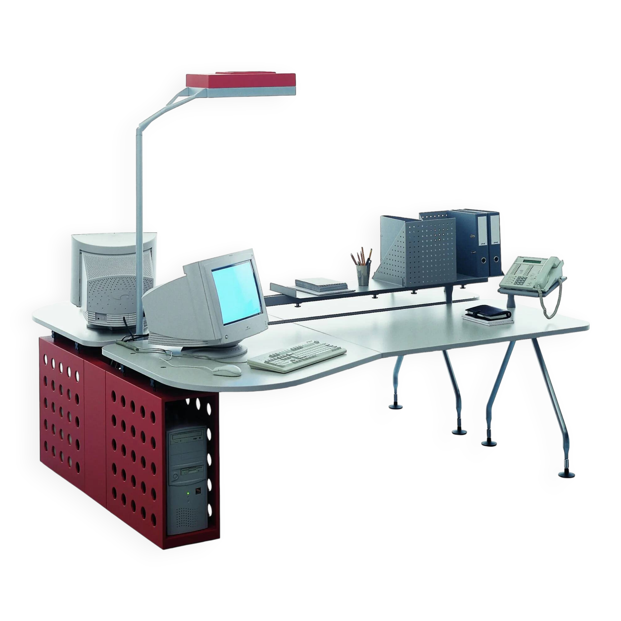 Large metal lamp by Glen Oliver Löw and Antonio Citterio from Ansorg | 1990s