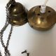 Danish opal glass pendant lamp Holmegarard / Space Age