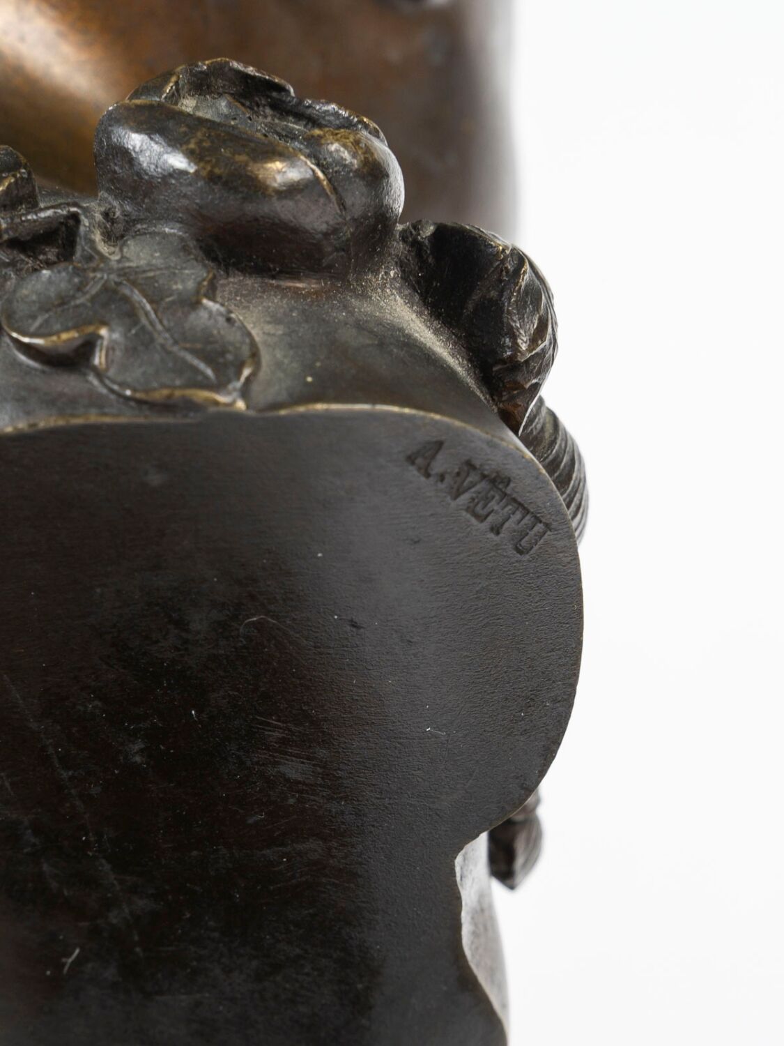 "The Children of Bacchus" Pair of Putti in bronze Late 19th Century