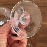 4 crystal wine glasses with stems