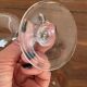 4 crystal wine glasses with stems