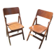 Pair of folding bistro chairs Baumann