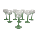 Series of 8 wine glasses