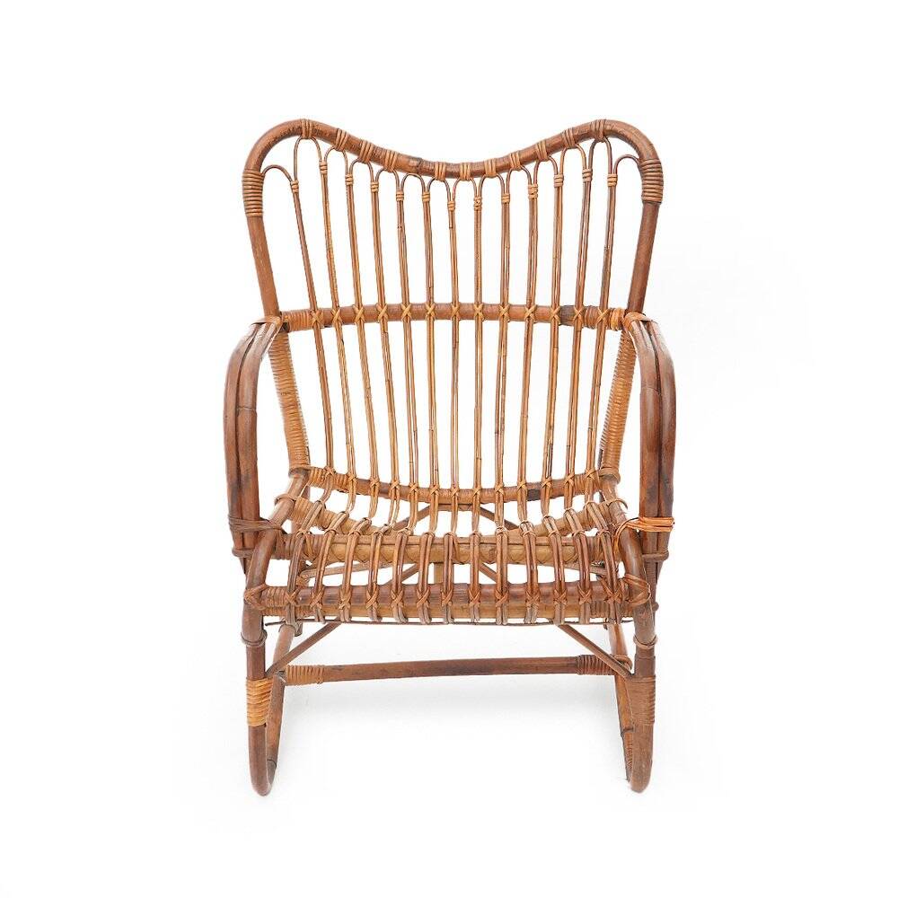 Rattan armchair, 1950s