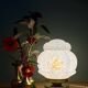 Vintage Art Deco globe table lamp in white Clichy glass