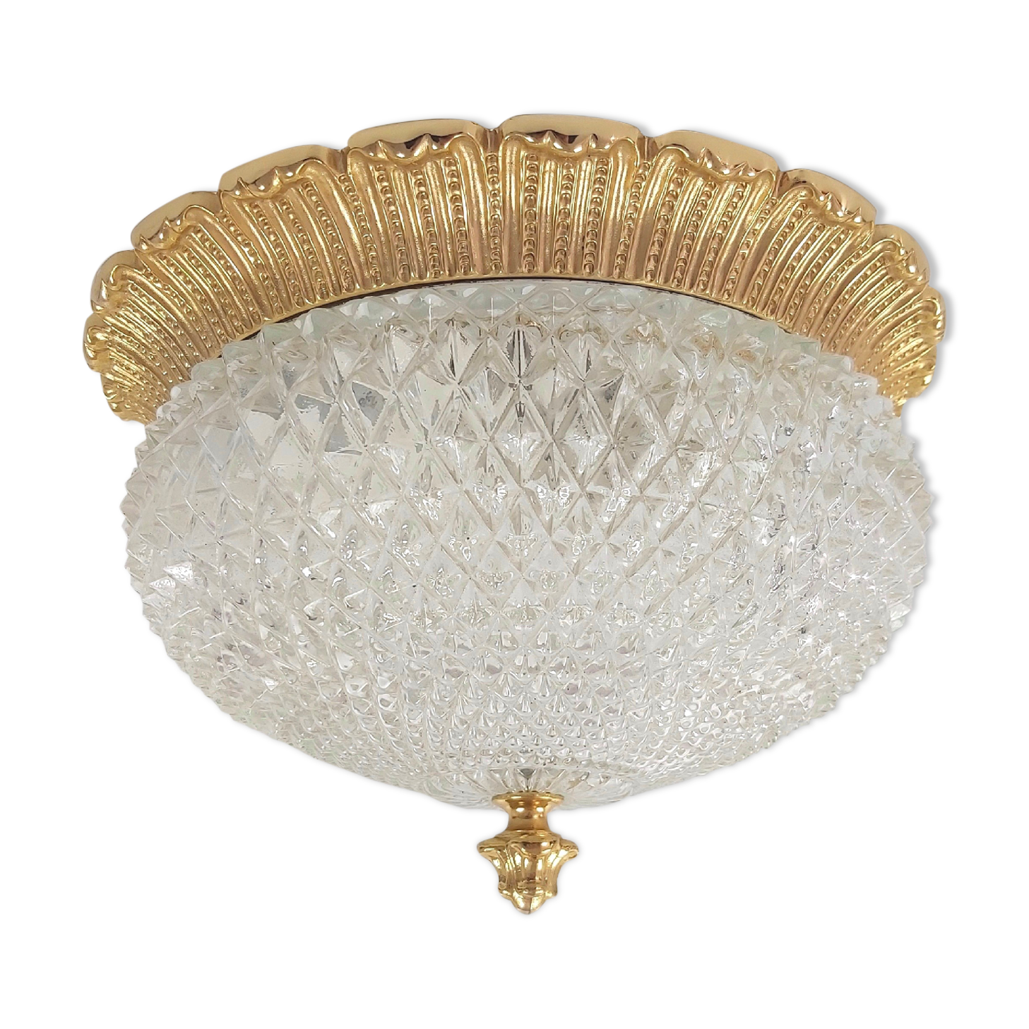Glass ceiling lamp from Limburg, Germany, 1960s