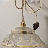 Art deco glassware sliding or pendant lamp