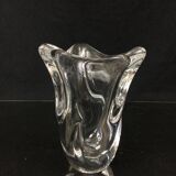 Crystal vase signed Daum