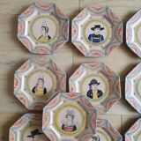 18 Henriot Quimper plates