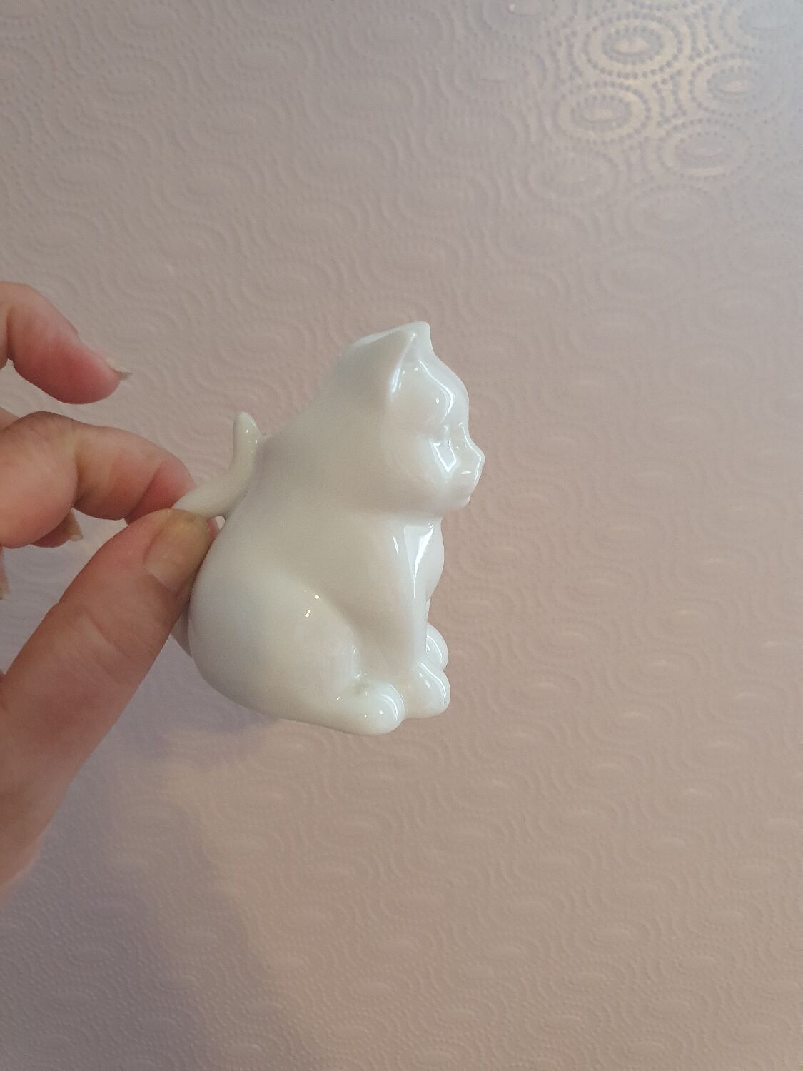 Petit pot à lait pot à crème en porcelaine en forme de chat vintage