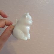 Small milk jug porcelain cream pot in the shape of a vintage cat