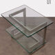Vintage metal and glass console by Paul Legeard, 1970