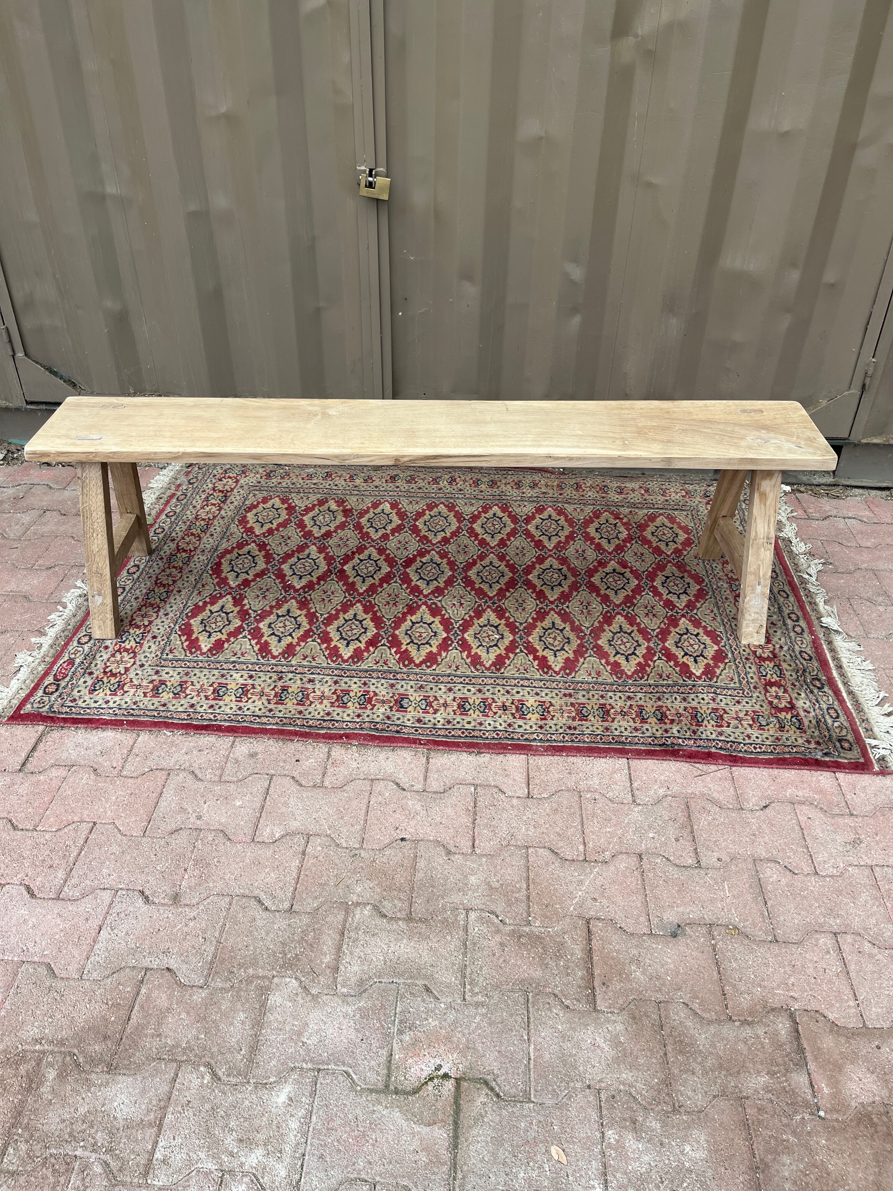 Solid oak bench
